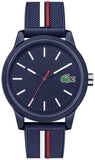 Buy Shop Lacoste 12.12 Blue Dial Two Tone Silicon Strap Watch for Men - 2011070 USA Online