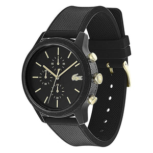Buy Shop Lacoste 12.12 Chronograph Black Dial Black Silicon Strap Watch for Men - 2011012 USA Online