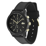 Buy Shop Lacoste 12.12 Chronograph Black Dial Black Silicon Strap Watch for Men - 2011012 USA Online