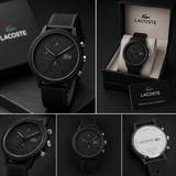 Buy Shop Lacoste 12.12 Chronograph Black Dial Black Silicon Strap Watch for Men - 2011243 USA Online