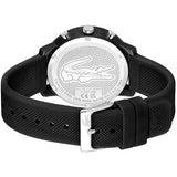 Buy Shop Lacoste 12.12 Chronograph Black Dial Black Silicon Strap Watch for Men - 2011243 USA Online