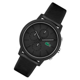 Buy Shop Lacoste 12.12 Chronograph Black Dial Black Silicon Strap Watch for Men - 2011243 USA Online