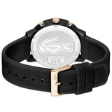 Buy Shop Lacoste 12.12 Chronograph Black Dial Black Silicon Strap Watch for Men - 2011247 USA Online