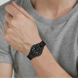 Buy Shop Lacoste 12.12 Chronograph Black Dial Black Silicone Strap Watch for Men - 2010972 USA Online