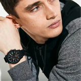 Buy Shop Lacoste 12.12 Chronograph Black Dial Black Silicone Strap Watch for Men - 2010972 USA Online