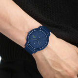 Buy Shop Lacoste 12.12 Chronograph Blue Dial Blue Silicone Strap Watch for Men - 2011244 USA Online