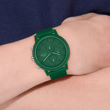 Buy Shop Lacoste 12.12 Chronograph Green Dial Green Silicon Strap Watch for Men - 2011245 USA Online