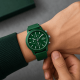 Buy Shop Lacoste 12.12 Chronograph Green Dial Green Silicone Strap Watch for Men - 2010973 USA Online