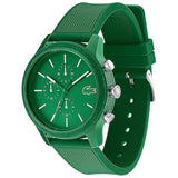 Buy Shop Lacoste 12.12 Chronograph Green Dial Green Silicone Strap Watch for Men - 2010973 USA Online