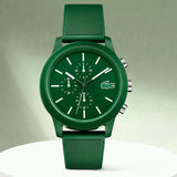 Buy Shop Lacoste 12.12 Chronograph Green Dial Green Silicone Strap Watch for Men - 2010973 USA Online
