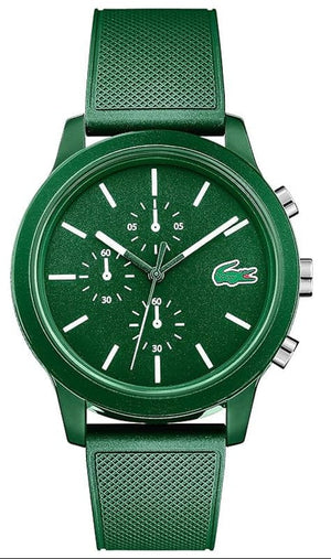 Buy Shop Lacoste 12.12 Chronograph Green Dial Green Silicone Strap Watch for Men - 2010973 USA Online