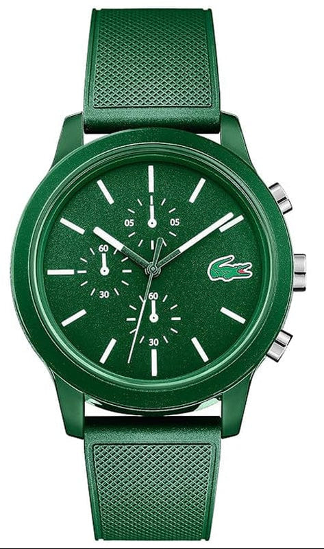 Buy Shop Lacoste 12.12 Chronograph Green Dial Green Silicone Strap Watch for Men - 2010973 USA Online