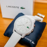 Buy Shop Lacoste 12.12 Chronograph White Dial White Silicon Strap Watch for Men - 2010974 USA Online
