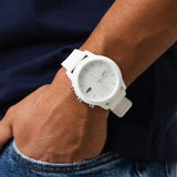 Buy Shop Lacoste 12.12 Chronograph White Dial White Silicon Strap Watch for Men - 2010974 USA Online