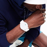 Buy Shop Lacoste 12.12 Chronograph White Dial White Silicon Strap Watch for Men - 2010974 USA Online