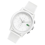 Buy Shop Lacoste 12.12 Chronograph White Dial White Silicon Strap Watch for Men - 2010974 USA Online