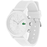 Buy Shop Lacoste 12.12 Chronograph White Dial White Silicon Strap Watch for Men - 2010974 USA Online