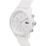 Buy Shop Lacoste 12.12 Chronograph White Dial White Silicon Strap Watch for Men - 2010974 USA Online