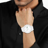 Buy Shop Lacoste 12.12 Chronograph White Dial White Silicon Strap Watch for Men - 2011246 USA Online