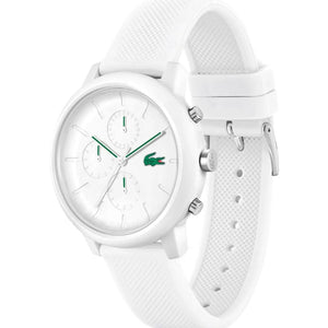 Buy Shop Lacoste 12.12 Chronograph White Dial White Silicon Strap Watch for Men - 2011246 USA Online