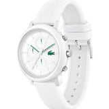 Buy Shop Lacoste 12.12 Chronograph White Dial White Silicon Strap Watch for Men - 2011246 USA Online