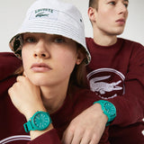Buy Shop Lacoste 12.12 Cyan Green Dial Cyan Green Silicon Strap Watch for Men - 2011192 USA Online