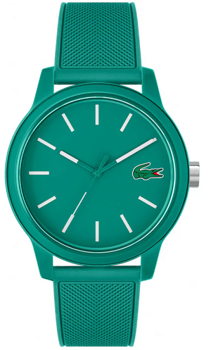Buy Shop Lacoste 12.12 Cyan Green Dial Cyan Green Silicon Strap Watch for Men - 2011192 USA Online