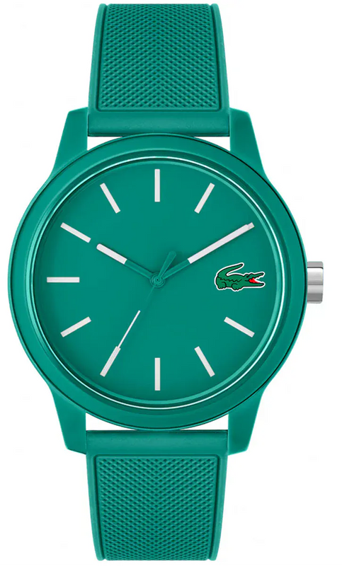 Buy Shop Lacoste 12.12 Cyan Green Dial Cyan Green Silicon Strap Watch for Men - 2011192 USA Online