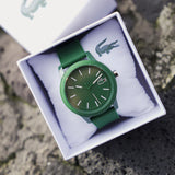 Buy Shop Lacoste 12.12 Green Dial Green Silicone Strap Watch for Men - 2010985 USA Online