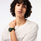 Buy Shop Lacoste 12.12 Move Green Dial Green Silicon Strap Watch for Men - 2011238 USA Online