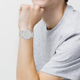 Buy Shop Lacoste 12.12 Move Silver Dial White Silicone Strap Watch for Men - 2011240 USA Online