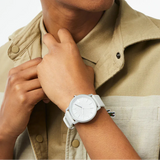 Buy Shop Lacoste 12.12 Move Silver Dial White Silicone Strap Watch for Men - 2011240 USA Online