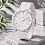 Buy Shop Lacoste 12.12 Move Silver Dial White Silicone Strap Watch for Men - 2011240 USA Online