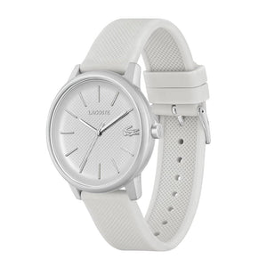 Buy Shop Lacoste 12.12 Move Silver Dial White Silicone Strap Watch for Men - 2011240 USA Online