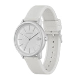 Buy Shop Lacoste 12.12 Move Silver Dial White Silicone Strap Watch for Men - 2011240 USA Online