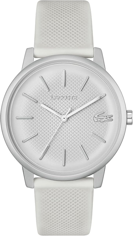 Buy Shop Lacoste 12.12 Move Silver Dial White Silicone Strap Watch for Men - 2011240 USA Online