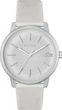 Buy Shop Lacoste 12.12 Move Silver Dial White Silicone Strap Watch for Men - 2011240 USA Online