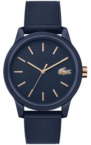 Buy Shop Lacoste 12.12 Navy Blue Dial Navy Blue Silicone Strap Watch for Men - 2011011 USA Online