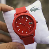 Buy Shop Lacoste 12.12 Red Dial Red Silicon Strap Watch for Men - 2010988 USA Online