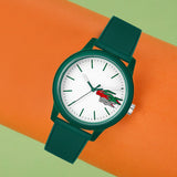 Buy Shop Lacoste 12.12 White Dial Green Silicon Strap Watch for Men - 2011135 USA Online