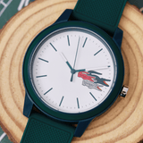 Buy Shop Lacoste 12.12 White Dial Green Silicon Strap Watch for Men - 2011135 USA Online