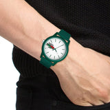 Buy Shop Lacoste 12.12 White Dial Green Silicon Strap Watch for Men - 2011135 USA Online