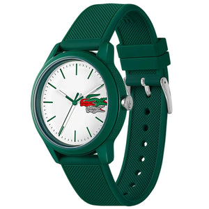 Buy Shop Lacoste 12.12 White Dial Green Silicon Strap Watch for Men - 2011135 USA Online