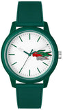 Buy Shop Lacoste 12.12 White Dial Green Silicon Strap Watch for Men - 2011135 USA Online