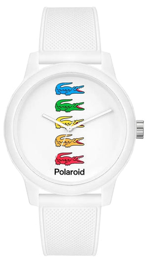 Buy Shop Lacoste 12.12 White Dial White Rubber Strap Watch for Men - 2011130 USA Online