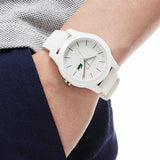 Buy Shop Lacoste 12.12 White Dial White Silicon Strap Watch for Men - 2010984 USA Online