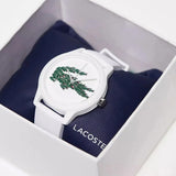 Buy Shop Lacoste 12.12 White Dial White Silicone Strap Watch for Men - 2011039 USA Online