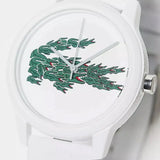 Buy Shop Lacoste 12.12 White Dial White Silicone Strap Watch for Men - 2011039 USA Online