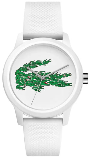Buy Shop Lacoste 12.12 White Dial White Silicone Strap Watch for Men - 2011039 USA Online