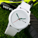Buy Shop Lacoste 12.12 White Dial White Silicone Strap Watch for Men - 2011069 USA Online